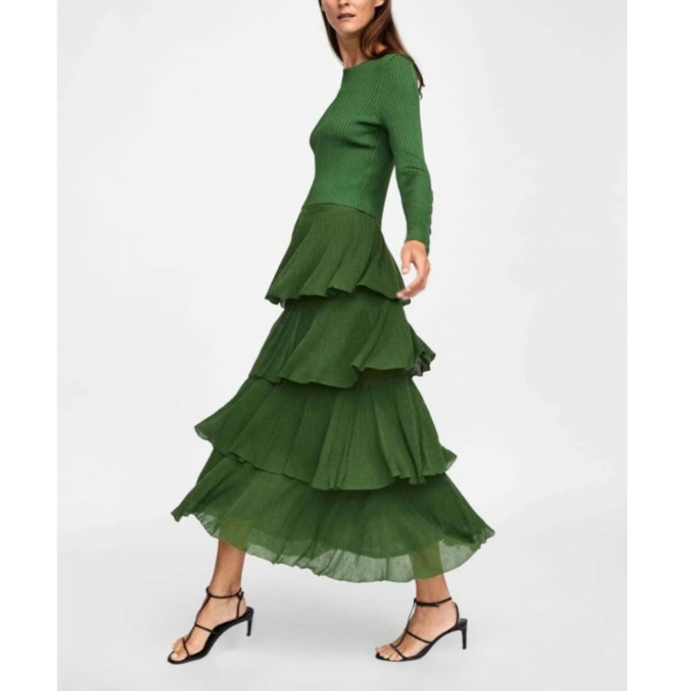 Zara Green Maxi Skirt